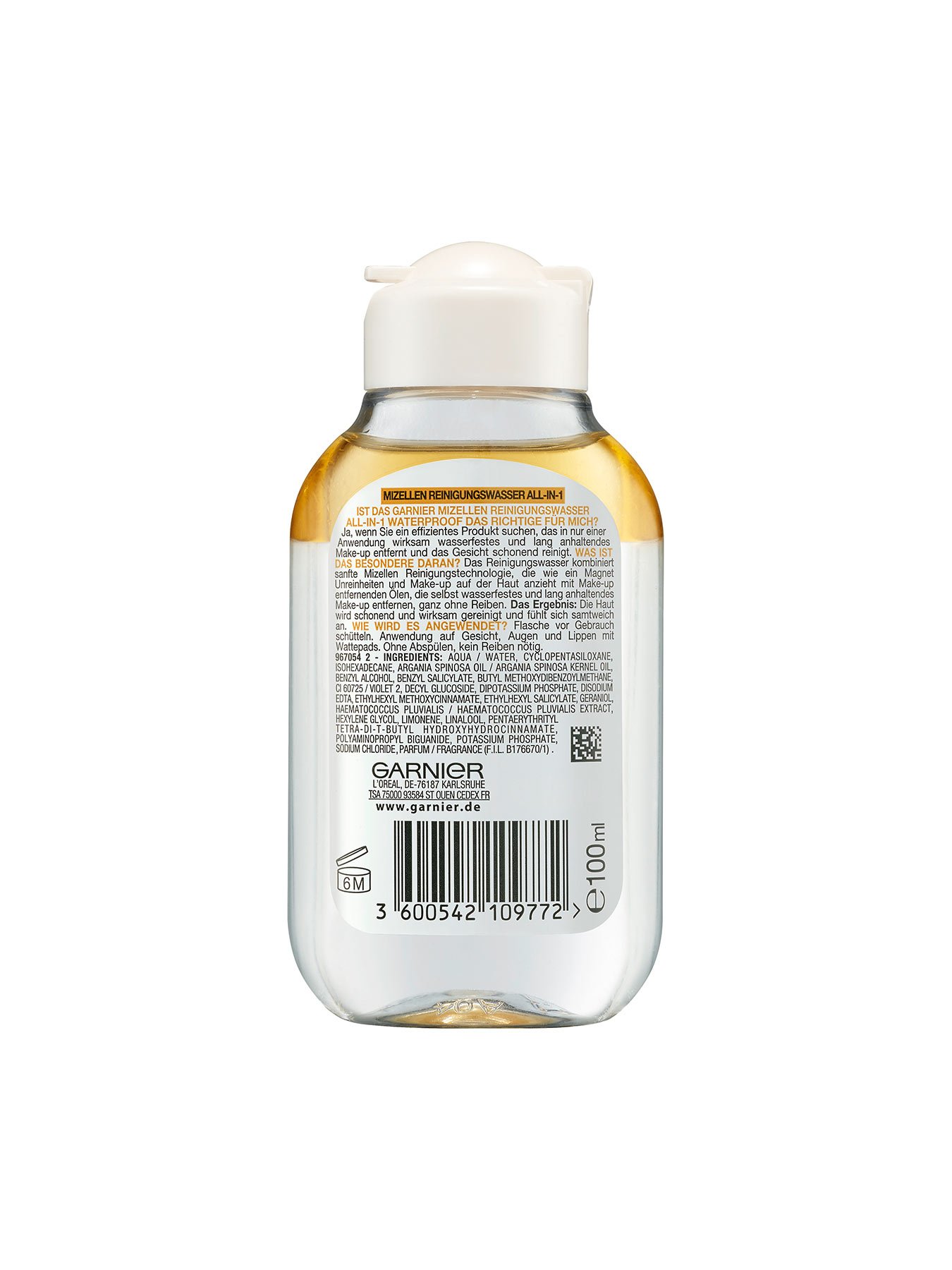 Mizellen-Reinigungswasser-All-in-1-Wateproof-Mizellen-Reinigungswasser-Mini-100ml-Rueckseite-Garnier-De-gross